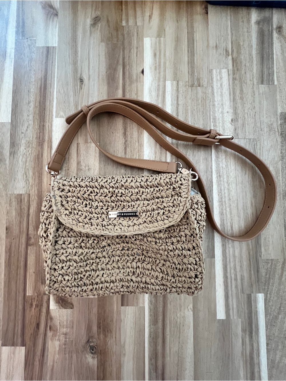 Poppy & Peonies Woven Jilly Box Crossbody